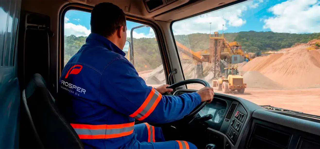 Motorista de caminhão traçado